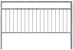 Type 2 Pedestrian Guard Rail with sight top Demonstration Image